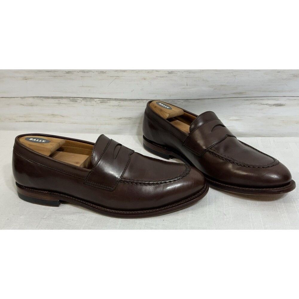 J. Crew Ludlow Superior Men Leather Oxford Size 12 Brown Penny Loafer Dress Shoe